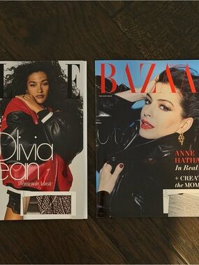 April 2026 magazine Elle Harper’s bazaar bundle Anne Hathaway Olivia dean